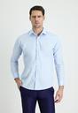  UÇUK MAVİ  Uzun Kol Slim Fit Dar Kesim Non Iron Klasik Pamuklu Gömlek