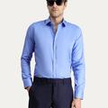  KOYU MAVİ  Uzun Kol Slim Fit Dar Kesim Non Iron Klasik Pamuklu Gömlek