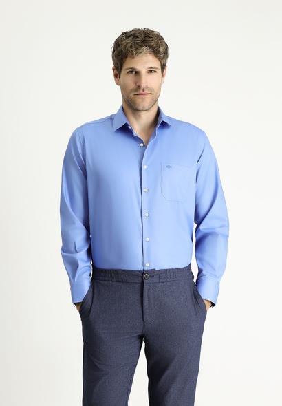 Erkek Giyim - AQUA MAVİSİ M Beden Uzun Kol Klasik Non Iron Pamuklu Gömlek