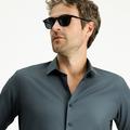  KOYU ANTRASİT  Uzun Kol Slim Fit Dar Kesim Pamuk Klasik Gömlek